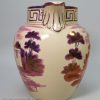Large drabware jug with pink lustre decoration, circa 1820