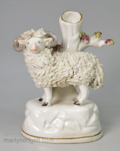 Staffordshire porcelain ram, circa 1840