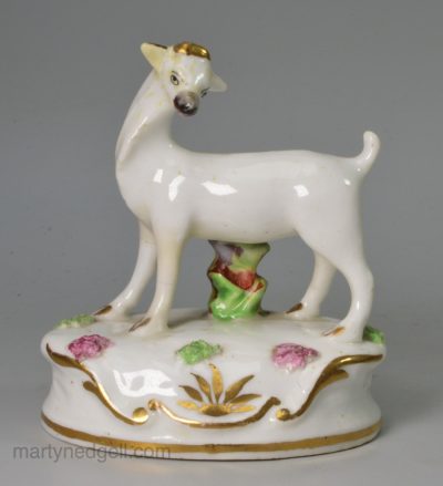 Staffordshire porcelain deer, circa 1840