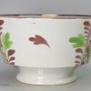 Pearlware pottery bowl decorated with pink lustre, Leeds pottery, circa 1820