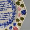 Pearlware pottery child's plate "Obedience to Parents", circa 1832