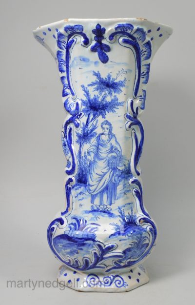 Large Dutch Delft vase, circa 1850