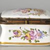 French pottery snuff box painted in an 18th century style, circa 1900 Lille