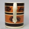 Mocha creamware pottery mug with dendritic decoration, circa 1820