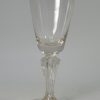Continental soda wine glass with a Silesian stem and folded foot, circa 1750