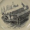 Pearlware pottery alphabet child's plate "Union Troops in Virginia", circa 1870