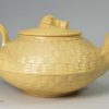 Wedgwood glazed caneware pottery teapot, circa 1820