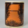 Creamware pottery mug with dendritic mocha decoration, circa 1820