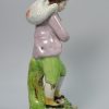 Staffordshire pearlware pottery figure "The Lost Sheep Found", circa 1820