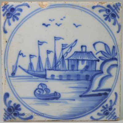 Liverpool delft tile, circa 1750
