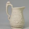 Small parian jug moulded with slavery scenes from Uncle Tom's cabin, circa 1850