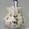 Pearlware pottery jug moulded with daisies circa 1840