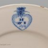 Dutch Delft marriage plate, dated 1698