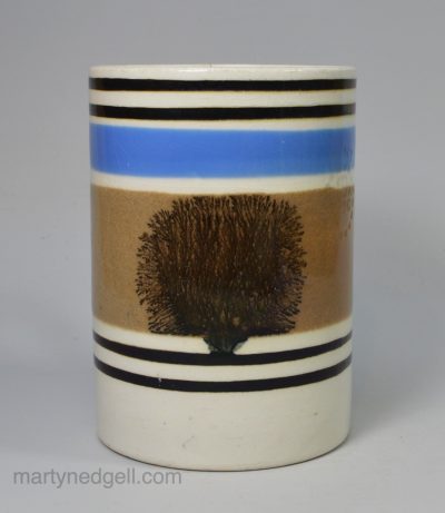Mochaware pub mug, circa 1905