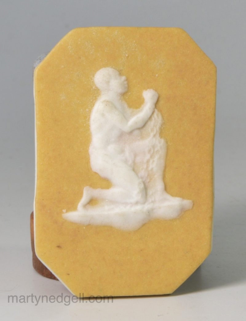 Small surface yellow jasper anti slavery piece, circa 1790