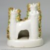 Staffordshire porcelain castle pastille burner, circa 1840