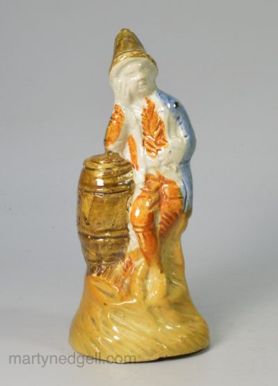 Prattware pottery figure, circa 1800