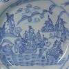 Liverpool delft soup plate painted with scene from the battle of Portobello, circa 1739