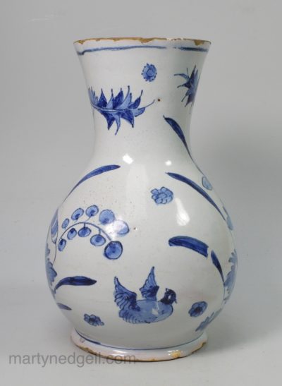 London delft vase, circa 1750
