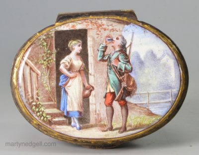 Vienna enamel snuff box, circa 1850