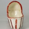 Pearlware pottery toy cradle, circa 1820