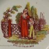 Pearlware pottery child's plate "FOR MY DEAR BOY", circa 1820