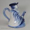 Dutch Delft pottery novelty teapot, circa 1850