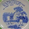 Pearlware pottery child's plate "MY NOBLE PONY", circa 1820