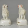 Pair of small Staffordshire porcelain sheep, circa 1850