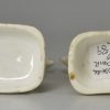 Pair of small Staffordshire porcelain sheep, circa 1850