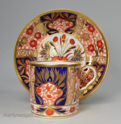 Spode porcelain Imari coffee can and saucer, circa 1820
