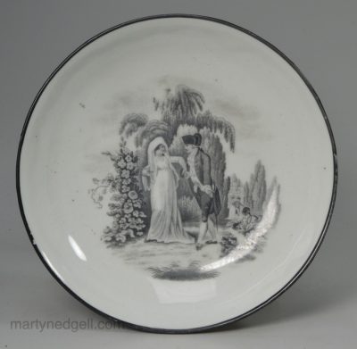 English porcelain saucer, circa 1800