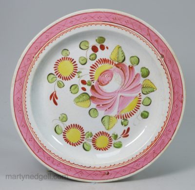 Small pearlware pottery plate, circa 1820