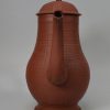 Staffordshire red stoneware engine turned coffee pot, circa 1760