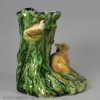 Staffordshire pearlware pottery sheep spill vase, circa 1790