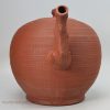 Large Staffordshire engine turned red stoneware punch pot, circa 1760