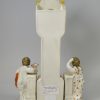 Pearlware pottery watch stand decorated with Prattware colours under the glaze, circa 1820