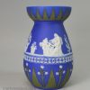 Three coloured jasper ware hyacinth vase, circa 1880, Adams pottery Staffordshire