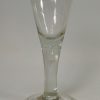 Large continental wine glass with a folded foot and pontil mark, circa 1750