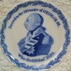 Small pearlware plate commemorating the death and life of George III, in 1820