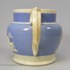 Pearlware pottery jug decorated with blue slip, circa 1830