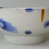 Pearlware pottery bowl painted in blue with a dragon after the Chinese, circa 1790