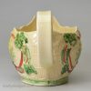 Creamware pottery sauce boat moulded with a pineapple, circa 1770