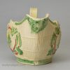 Creamware pottery sauce boat moulded with a pineapple, circa 1770