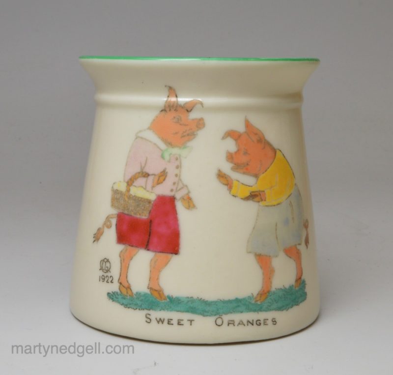 W. Goss porcelain child's mug "Sweet Oranges" dated 1822