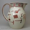 Large pearlware pottery Farmer's jug, circa 1820