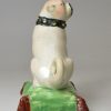 Staffordshire pearlware pottery pug, circa 1820