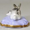 English porcelain model of rabbits, circa 1830