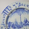 Chinese porcelain charger decorated with European actors, circa 1760, probably a replacement for a delft service