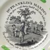 Pearlware pottery child's plate 'Dr Fraklin's Maxims', circa 1830